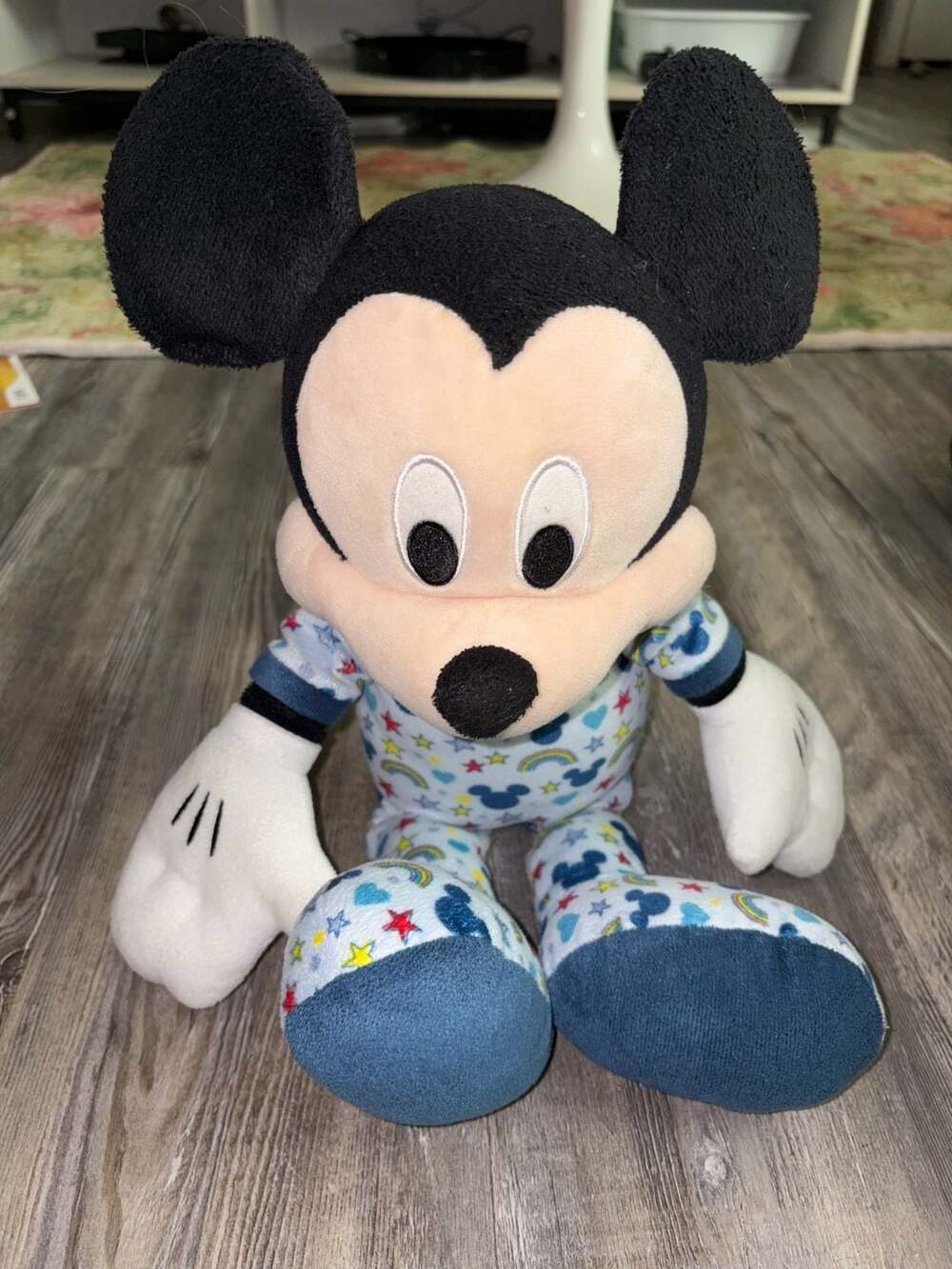 Disney Mickey Mouse Plush in Rainbow Star Pajamas